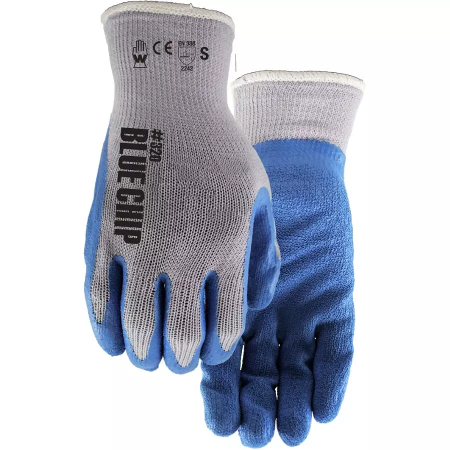 Garden Work Gloves - with Latex Coated Palms, Extra Large