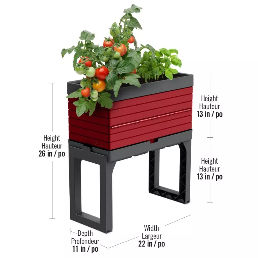 Garant 5 Piece Red Modular Garden Planter Kit