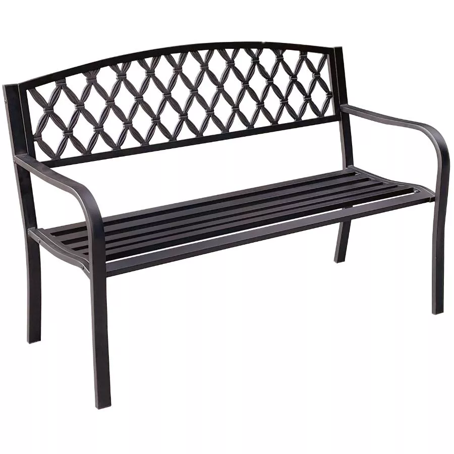 50" Classic Cast Iron Park Bench