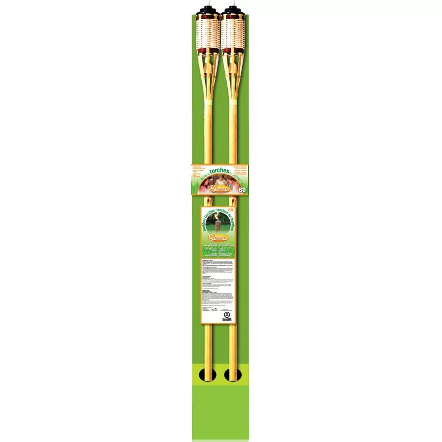 2 Pack 60" Bamboo Citronella Torches