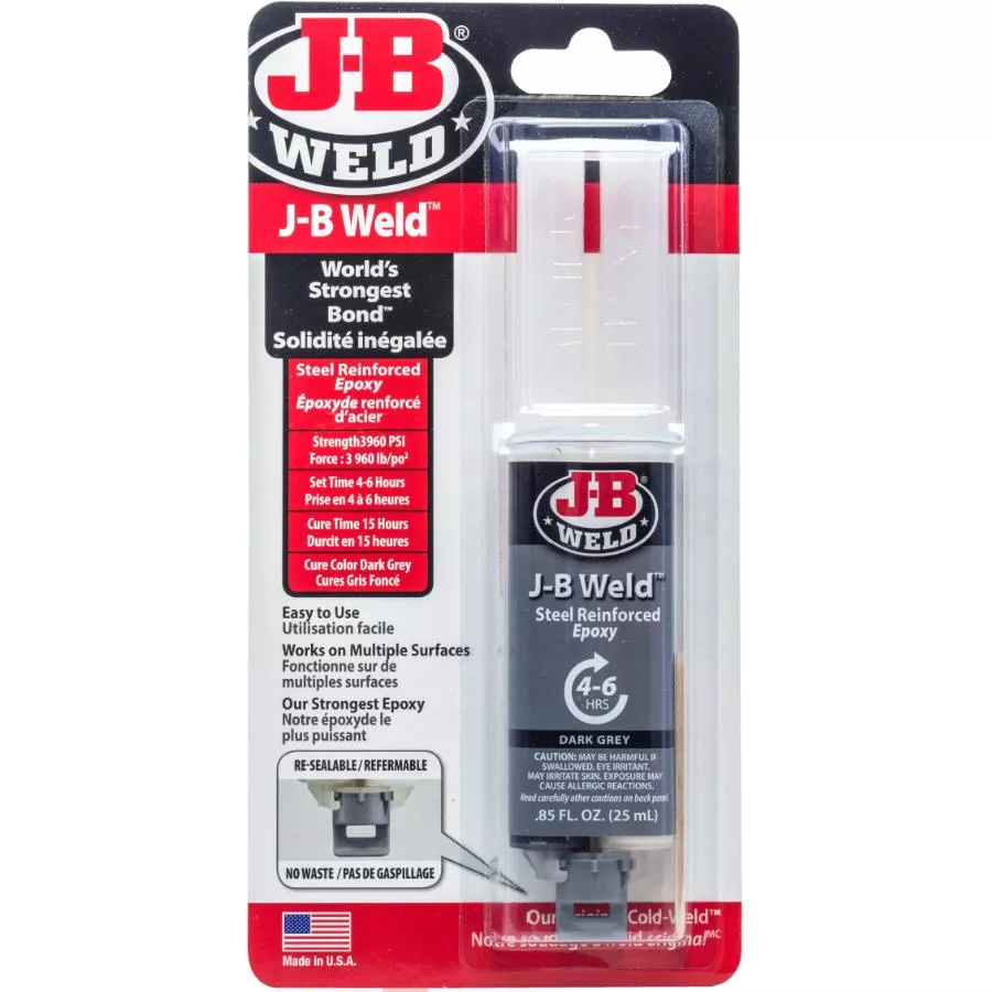Steel Reinforced Epoxy Syringe - Dark Grey, 25 ml