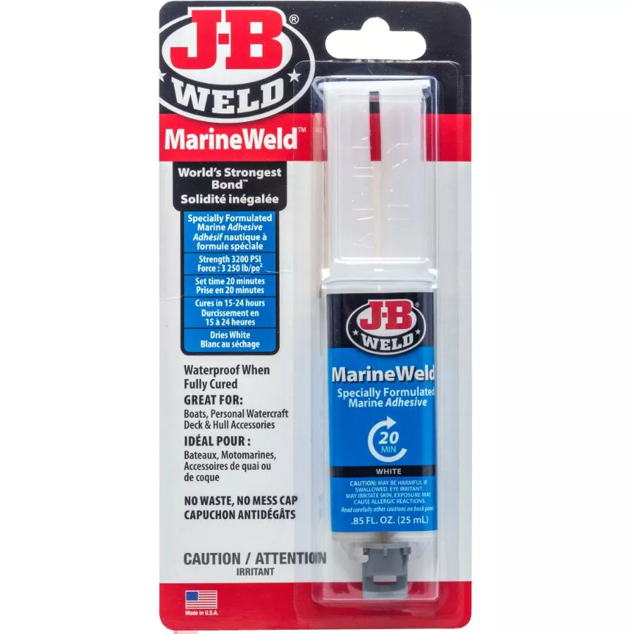 MarineWeld Adhesive Syringe - White, 25 ml