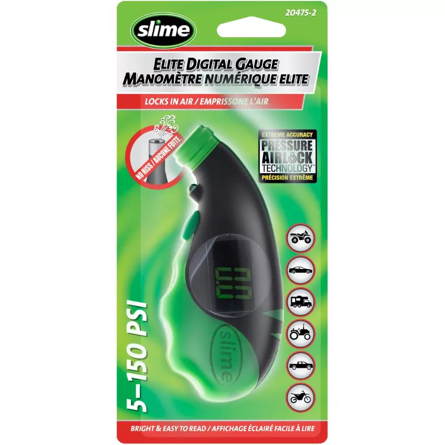 Slime Elite LED Digital Tire Gauge - 5-150 PSI