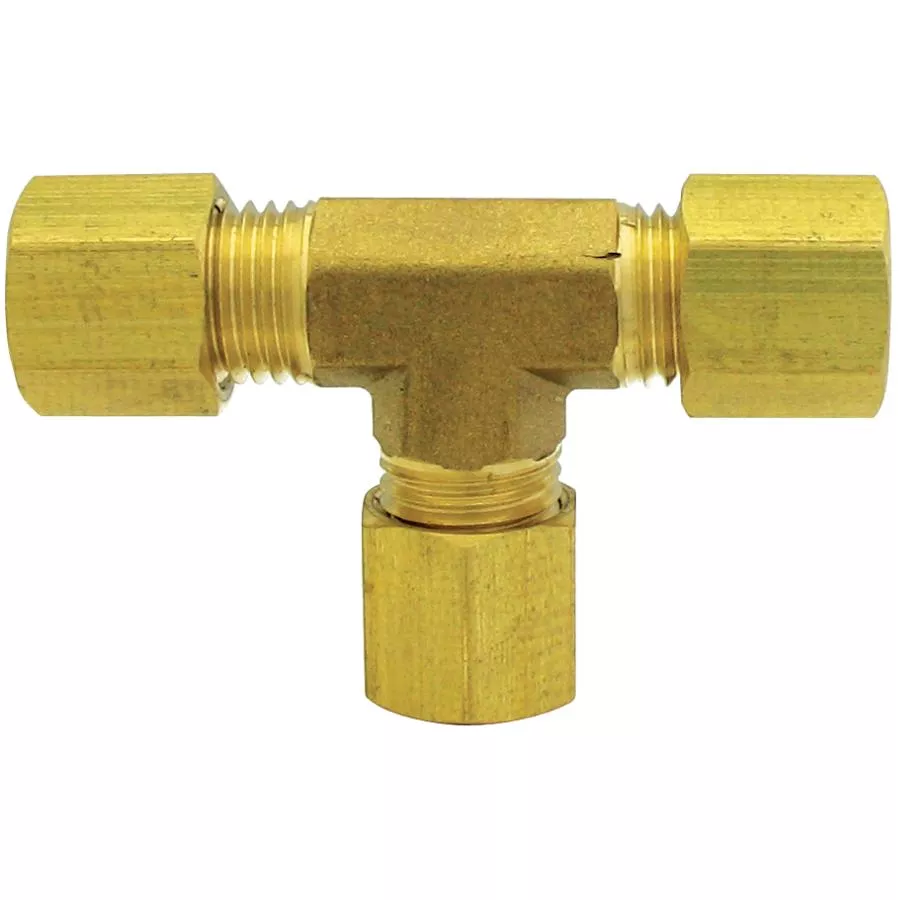 3/8" Brass Compression Tee