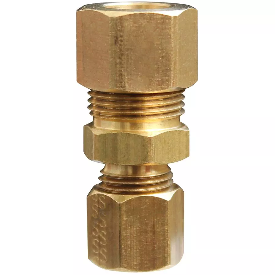 3/8" x 1/4" Brass Compression Reducing Union