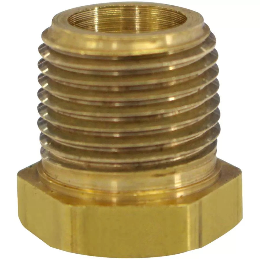 3/8" MPT x 1/4" FPT Brass Reducing Bushing