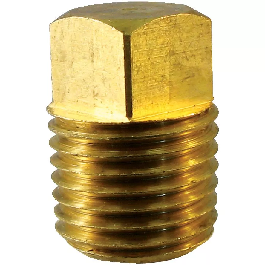 1/4" Brass Square Head Plug