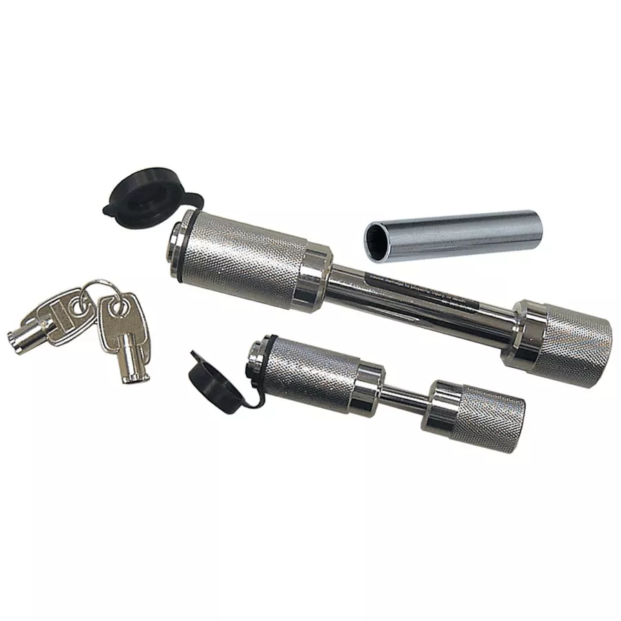 Professional 5/8" Chrome Receiver Lock & Coupler Hitch Lock
